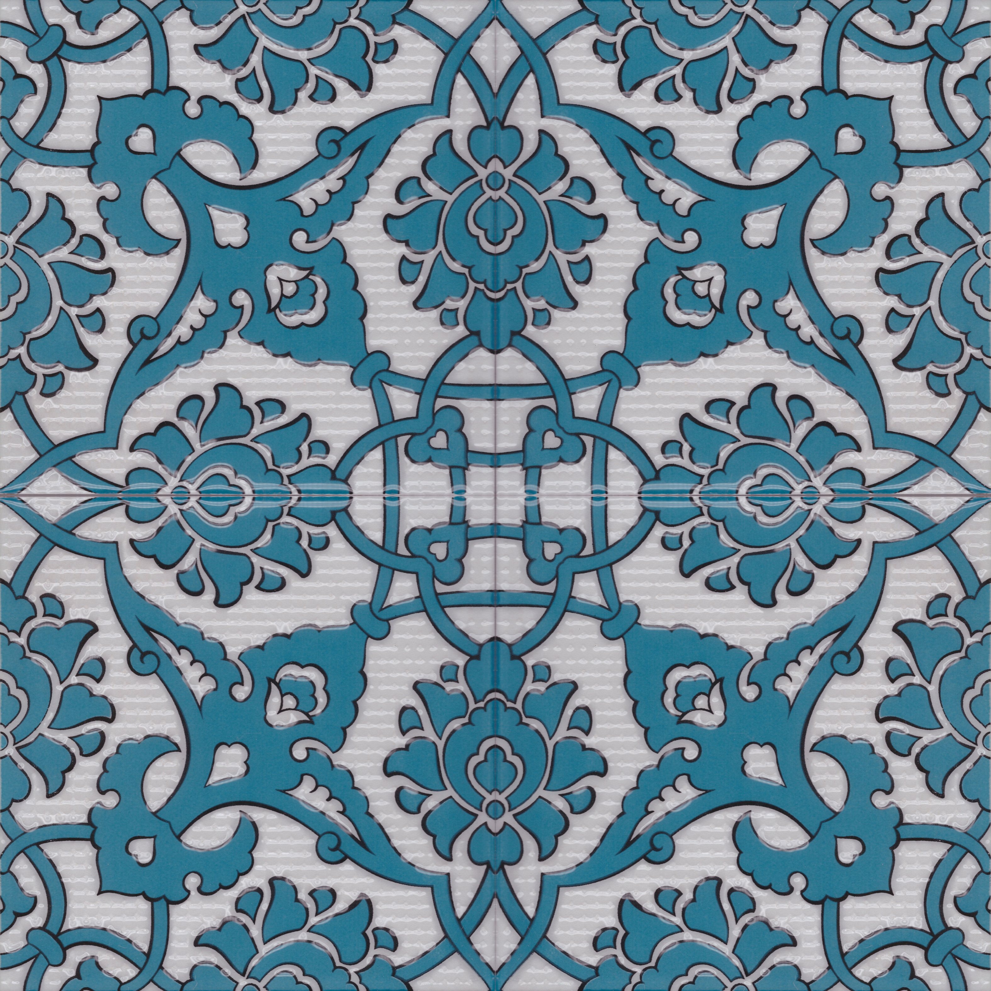 20x20 cm Çini Karo P-83 Turkuaz